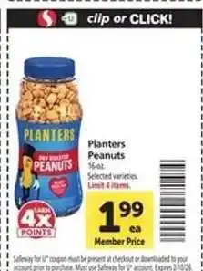 Safeway Planters Peanuts offer