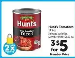 Safeway Hunt's Tomatoes offer