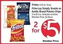 Safeway Frito-Lay Simply Snacks or Kettle Brand Potato Chips offer