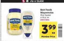 Safeway Best Foods Mayonnaise offer