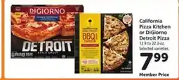 Safeway California Pizza Kitchen or DiGiorno Detroit Pizza offer