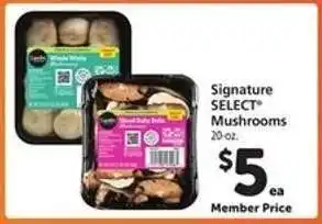 Safeway Signature Select Mushrooms offer