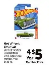 Safeway Hot Wheels Basic Car offer