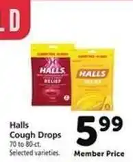 Safeway Halls Cough Drops offer