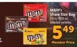 Safeway M&M's Share Size Bag offer