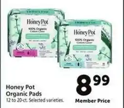 Safeway Honey Pot Organic Pads offer