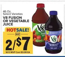 Food Lion V8 Fusion or Vegetable Juice offer