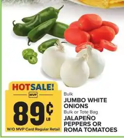 Food Lion Jumbo White Onions, Jalapeño Peppers or Roma Tomatoes offer