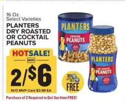 Food Lion Planters Dry Roasted or Cocktail Peanuts offer