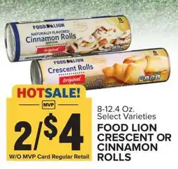 Food Lion FOOD LION CRESCENT OR CINNAMON ROLLS offer