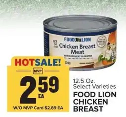 Food Lion FOOD LION CHICKEN BREAST offer