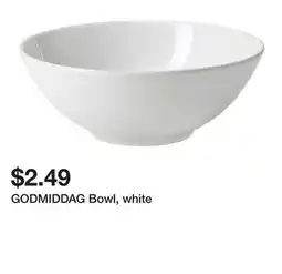 Ikea GODMIDDAG Bowl, white offer