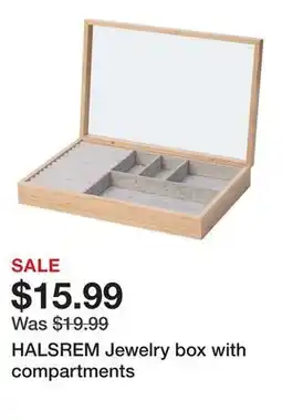 Ikea HALSREM Jewelry box with compartments offer