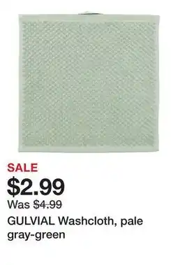 Ikea GULVIAL Washcloth, pale gray-green offer