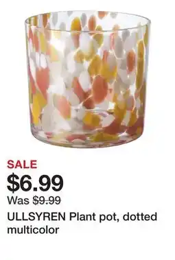 Ikea ULLSYREN Plant pot, dotted multicolor offer