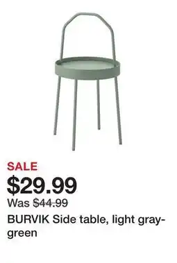 Ikea BURVIK Side table, light gray-green offer