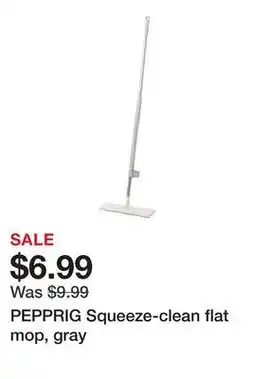 Ikea PEPPRIG Squeeze-clean flat mop, gray offer