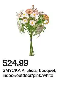 Ikea SMYCKA Artificial bouquet, indoor/outdoor/pink/white offer