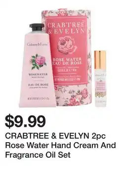 Marshalls CRABTREE & EVELYN 2pc Rose Water Hand Cream And Fragrance Oil Set offer