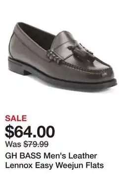 Marshalls GH BASS Men's Leather Lennox Easy Weejun Flats offer
