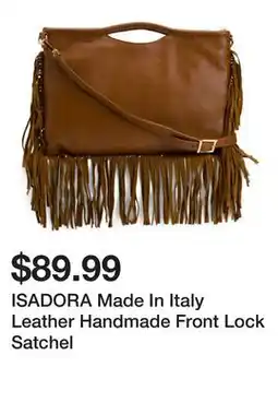 Marshalls ISADORA Made In Italy Leather Handmade Front Lock Satchel offer