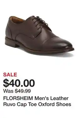 Marshalls FLORSHEIM Men's Leather Ruvo Cap Toe Oxford Shoes offer