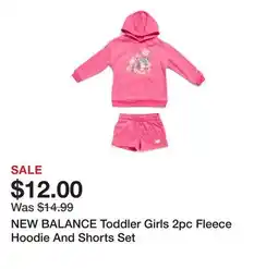 Marshalls NEW BALANCE Toddler Girls 2pc Fleece Hoodie And Shorts Set offer
