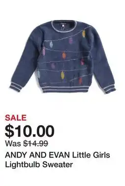 Marshalls ANDY AND EVAN Little Girls Lightbulb Sweater offer