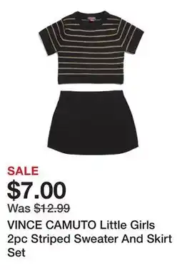 Marshalls VINCE CAMUTO Little Girls 2pc Striped Sweater And Skirt Set offer