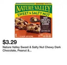 Wegmans Nature Valley Sweet & Salty Nut Chewy Dark Chocolate, Peanut & Almond Granola Bars offer
