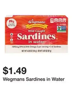 Wegmans Wegmans Sardines in Water offer