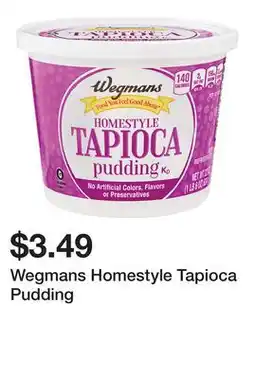 Wegmans Wegmans Homestyle Tapioca Pudding offer
