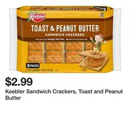 Wegmans Keebler Sandwich Crackers, Toast and Peanut Butter offer