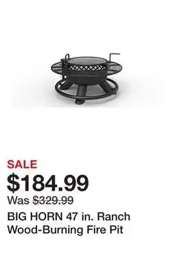 Tractor Supply Company BIG HORN 47 in. Ranch Wood-Burning Fire Pit offer