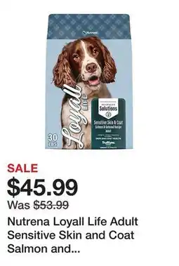 Tractor Supply Company Nutrena Loyall Life Adult Sensitive Skin and Coat Salmon and Oatmeal Recipe Dry Dog Food, 30 lb. Bag offer