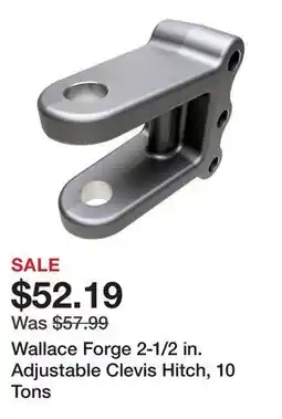 Tractor Supply Company Wallace Forge 2-1/2 in. Adjustable Clevis Hitch, 10 Tons offer