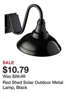 Tractor Supply Company Red Shed Solar Outdoor Metal Lamp, Black offer