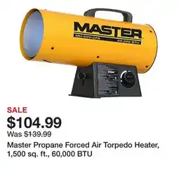 Tractor Supply Company Master Propane Forced Air Torpedo Heater, 1,500 sq. ft., 60,000 BTU offer