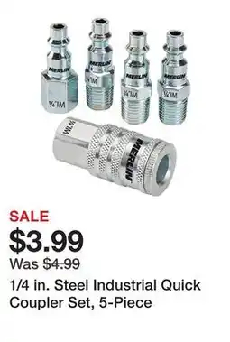 Harbor Freight Tools 1/4 in. Steel Industrial Quick Coupler Set, 5-Piece offer