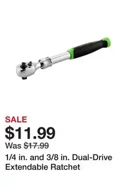 Harbor Freight Tools 1/4 in. and 3/8 in. Dual-Drive Extendable Ratchet offer