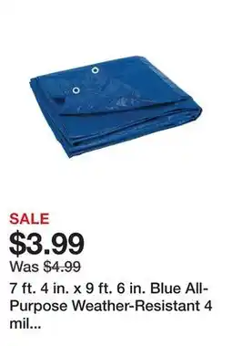 Harbor Freight Tools 7 ft. 4 in. x 9 ft. 6 in. Blue All-Purpose Weather-Resistant 4 mil Tarp offer