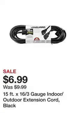 Harbor Freight Tools 15 ft. x 16/3 Gauge Indoor/Outdoor Extension Cord, Black offer