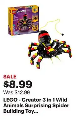 Best Buy LEGO - Creator 3 in 1 Wild Animals Surprising Spider Building Toy 31159 offer