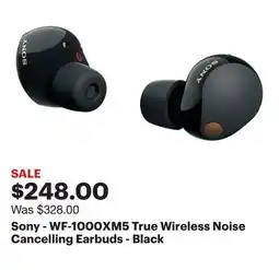 Best Buy Sony - WF-1000XM5 True Wireless Noise Cancelling Earbuds - Black offer