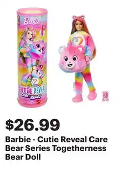 Best Buy Barbie - Cutie Reveal Care Bear Series Togetherness Bear Doll offer