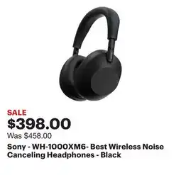 Best Buy Sony - WH-1000XM6- Best Wireless Noise Canceling Headphones - Black offer