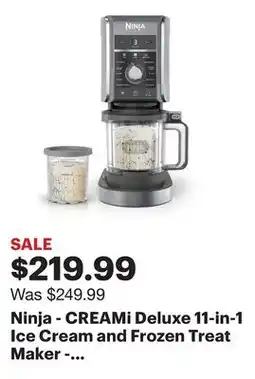 Best Buy Ninja - CREAMi Deluxe 11-in-1 Ice Cream and Frozen Treat Maker - Silver offer