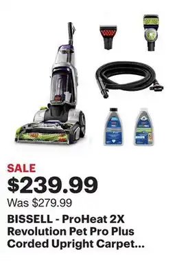 Best Buy BISSELL - ProHeat 2X Revolution Pet Pro Plus Corded Upright Carpet Deep Cleaner - silver/purple offer