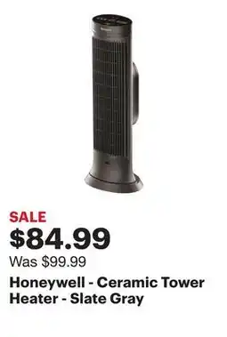 Best Buy Honeywell - Ceramic Tower Heater - Slate Gray offer
