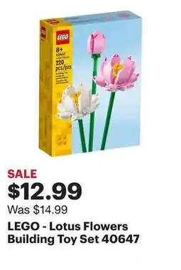 Best Buy LEGO - Lotus Flowers Building Toy Set 40647 offer